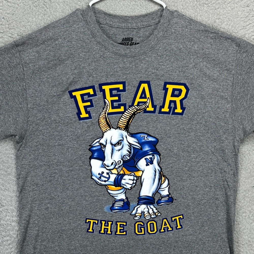 Navy Midshipmen Adult‎ Mens T-Shirt Large Grey Football Tee Armed Forces Gear